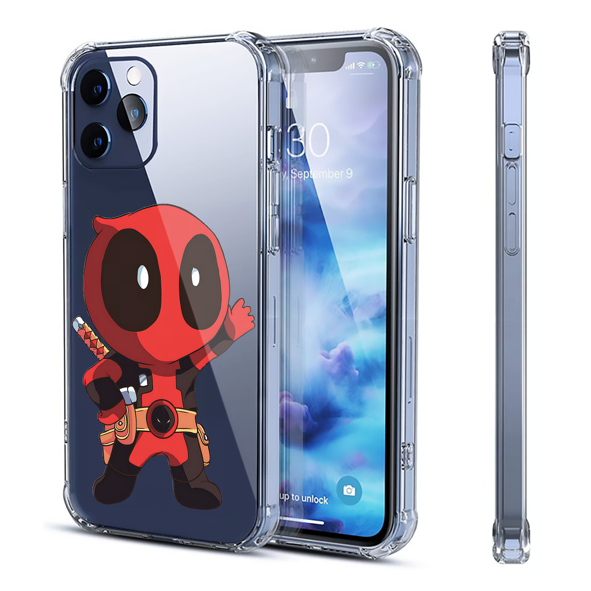 （画像用） Deadpool デッドプール 【iPhone 12シリーズ対応】透明スマホケース（クリアソフトケース）